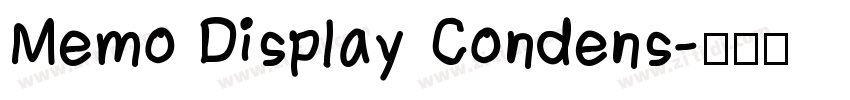 Memo Display Condens字体转换
